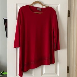 Red asymmetrical top